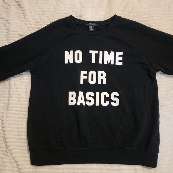 Forever 21 Black and White Sweatshirt - Picture 1 of 3